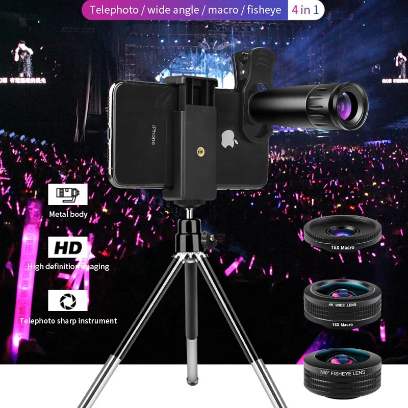 Clip-On Smartphone Lens Kit – SnapPro Macro &amp; Wide Angle | Motionshop - Motionshop