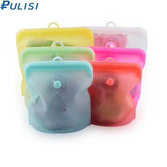 EcoFresh Reusable Silicone Food Bags – BPA-Free &amp; Leakproof | Motionshop - Motionshop