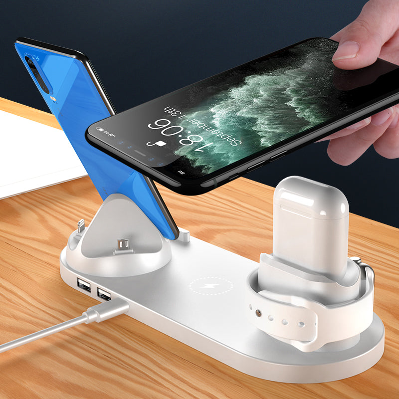 6-in-1-Drahtlose Desktop-Ladestation