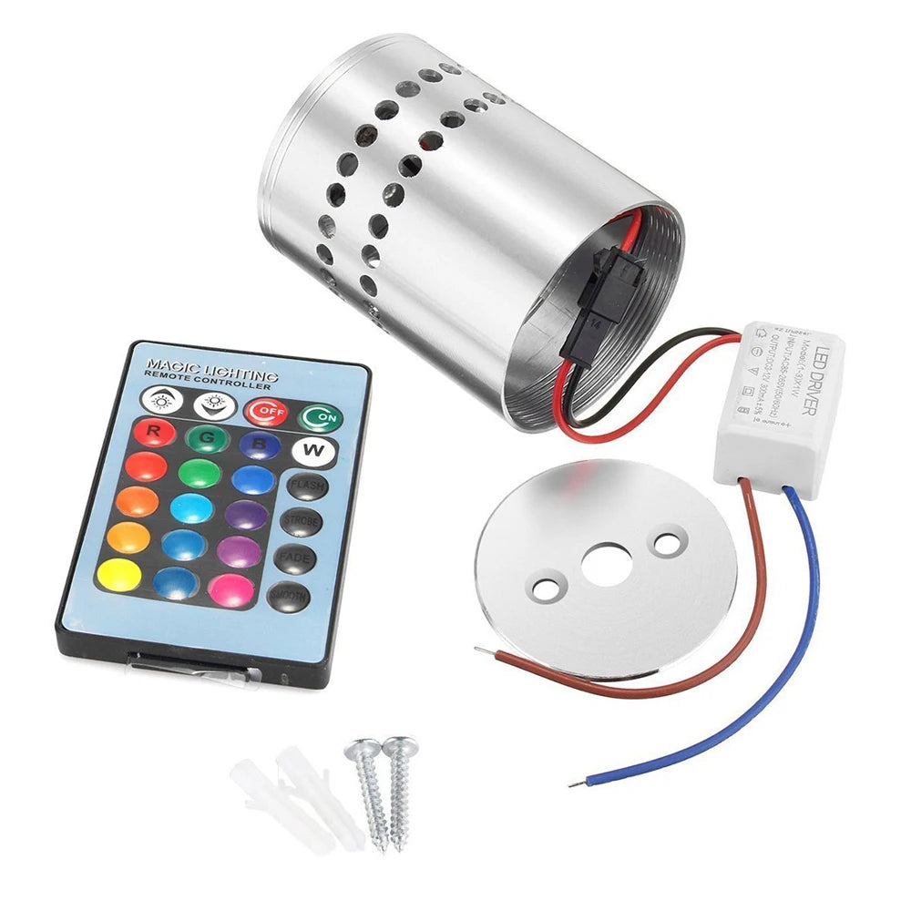 RGB Spiralloch LED-Wandleuchte