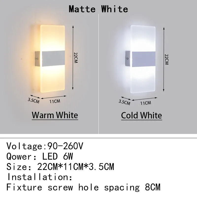 Mini-LED-Acryl-Wandleuchte AC90-260V