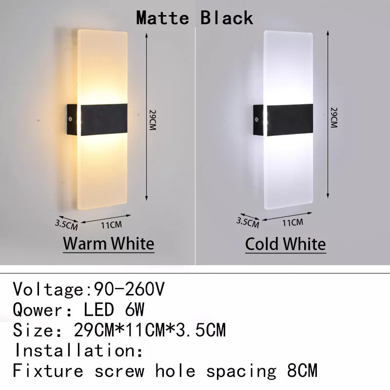 Mini-LED-Acryl-Wandleuchte AC90-260V