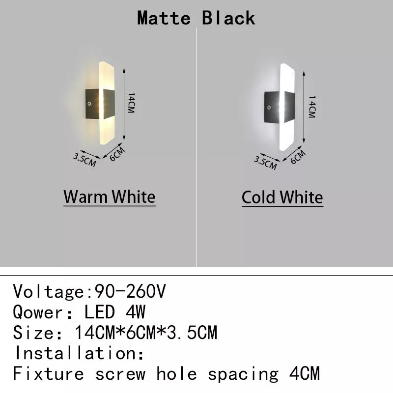 Mini-LED-Acryl-Wandleuchte AC90-260V