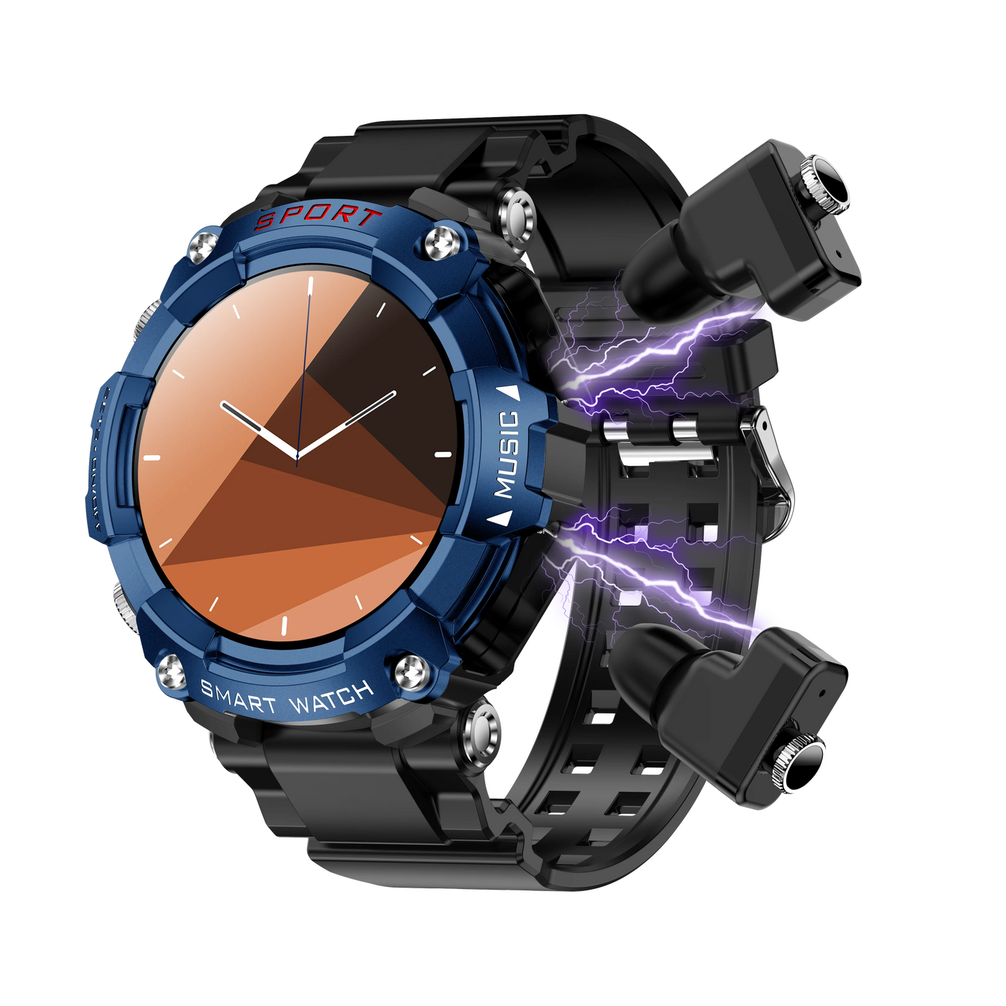 2-in-1-Smartwatch T69 mit Bluetooth-Ohrhörern