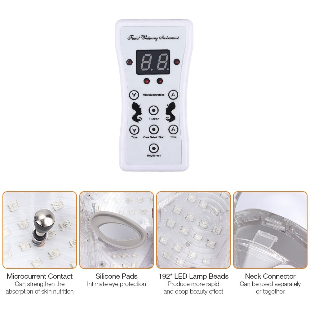 LumaSkin™ LED Face Mask With Neck Skin Rejuvenation - Motionshop