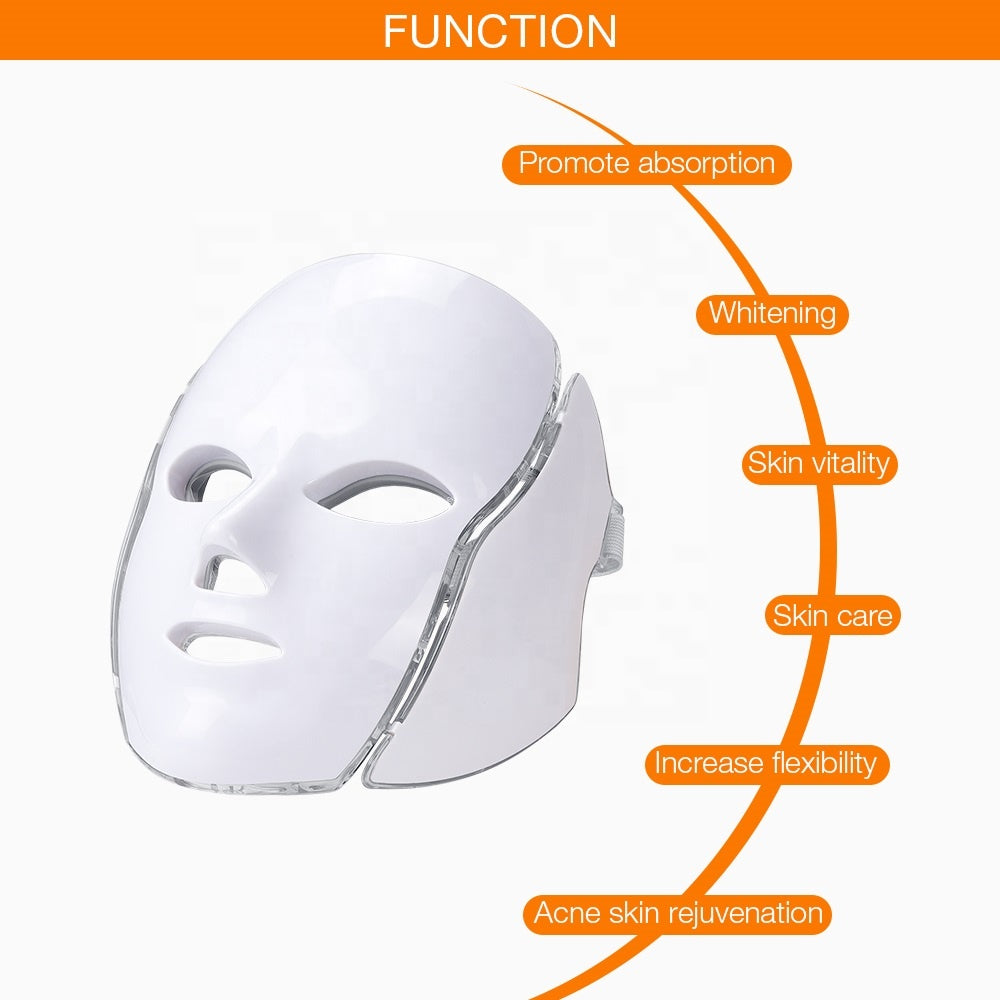 LumaSkin™ LED Face Mask With Neck Skin Rejuvenation - Motionshop