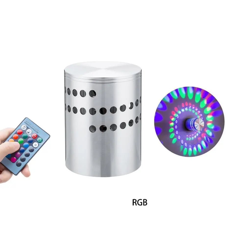 RGB Spiralloch LED-Wandleuchte