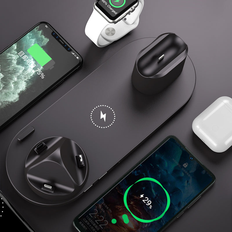 6-in-1-Drahtlose Desktop-Ladestation