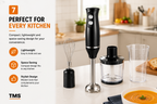 3 in 1 Hand Blender 400W 2 Speed with Whisk 0.50L Chopper 0.65L Measuring Cup Detachable Shaft