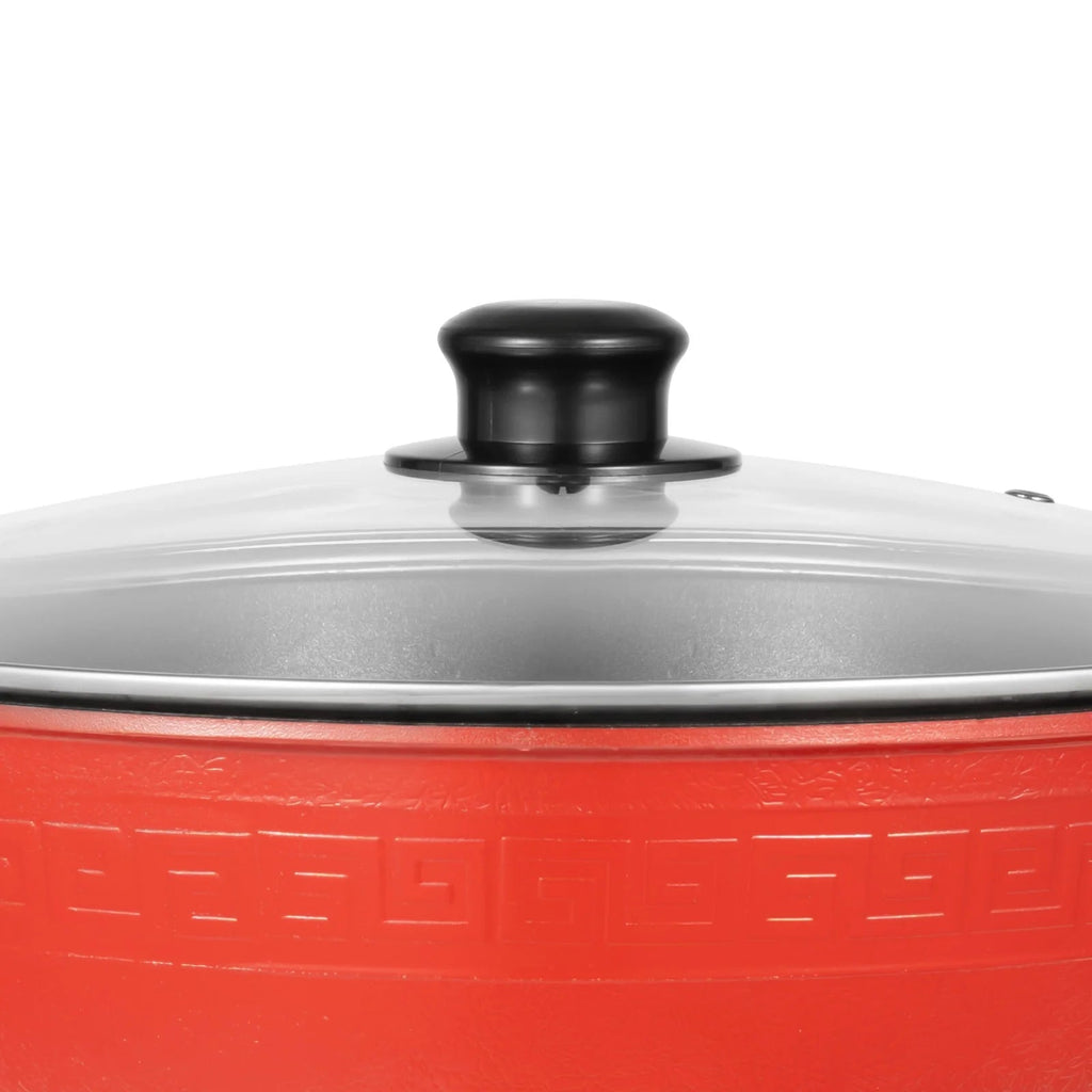 1360W Electric Hot Pot w/ 5 Temp Settings 6L Non-Stick Coating Large Capacity Skillet