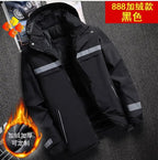 Winter Jacket, Waterproof Windproof Reflective Thermal Coat with Fleece Lining