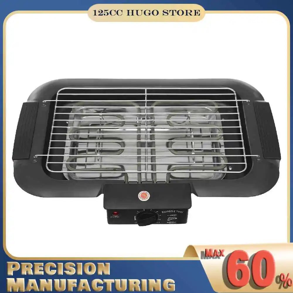 Electric Grill 2000W 6 Gears Electric Table Grill Lightweight Countertop Barbecue Grill