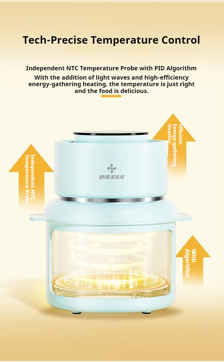 Large capacity electric oven with air fryer, beige French fry maker, gift visible fryer