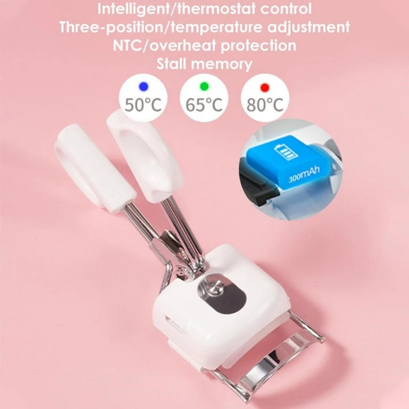 Electric Eyelash Curler Portable Electric Heated Comb Eye Lash Perm Long Lasting Eyelashes Thermal Eyelash Curler Makeup Tools - Motionshop