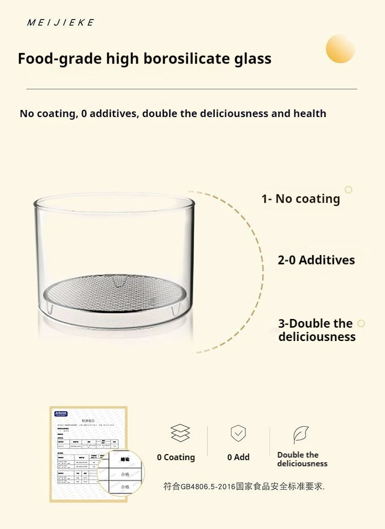 Large capacity electric oven with air fryer, beige French fry maker, gift visible fryer