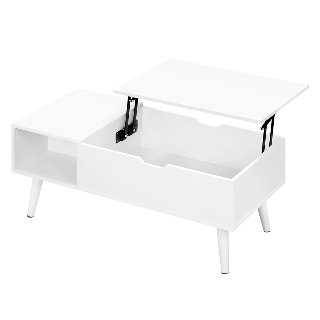 WOLTU Height-Adjustable Coffee Table Living Room Table with Hidden Storage Lifting Board Folding Table for Side Sofa Decor Home