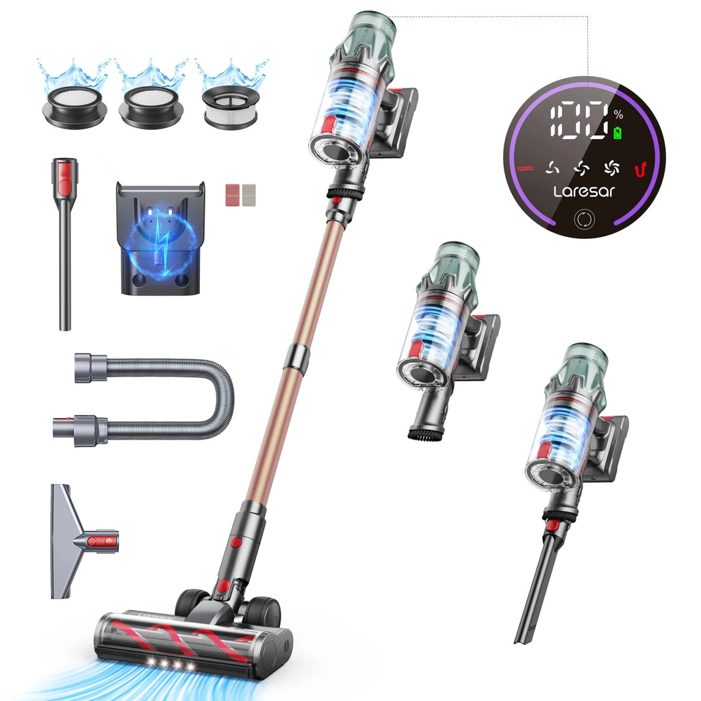 Laresar V7 PRO 600W 65KPA Cordless Vacuum Cleaner Handheld Home Appliance Aromatherapy Function Long Hose Sofa Suction