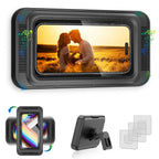 Shower Waterproof Phone Holder With Speaker - 480° Rotation