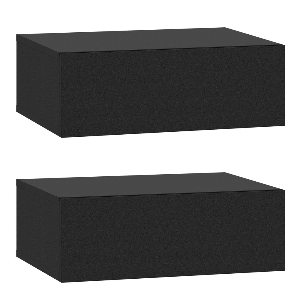 WOLTU 2PCS/Set Modern Bedroom Nightstand Hanging Bedside Table Wall Mounted Bedside Cabinet with Drawer for Living Room