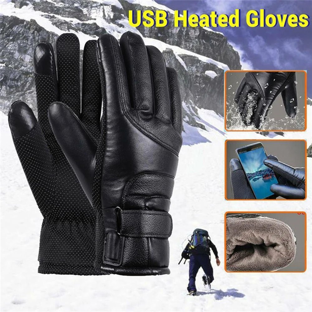 Winter Electric Warming Gloves Thermal Heated Gloves USB Heated Gloves
