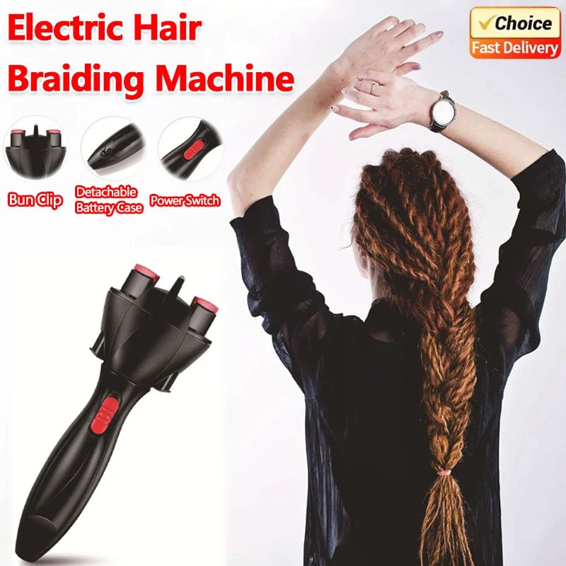 360 Degree Rotating Automatic Hair Braider Machine Two Strand Twist Braid Maker Electric Hair Styling Tool for Women Girls