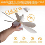 40W Ceiling Fan Light E27 with Remote LED Dimming Function Suitable for Living Room Study and Home use 85-265V
