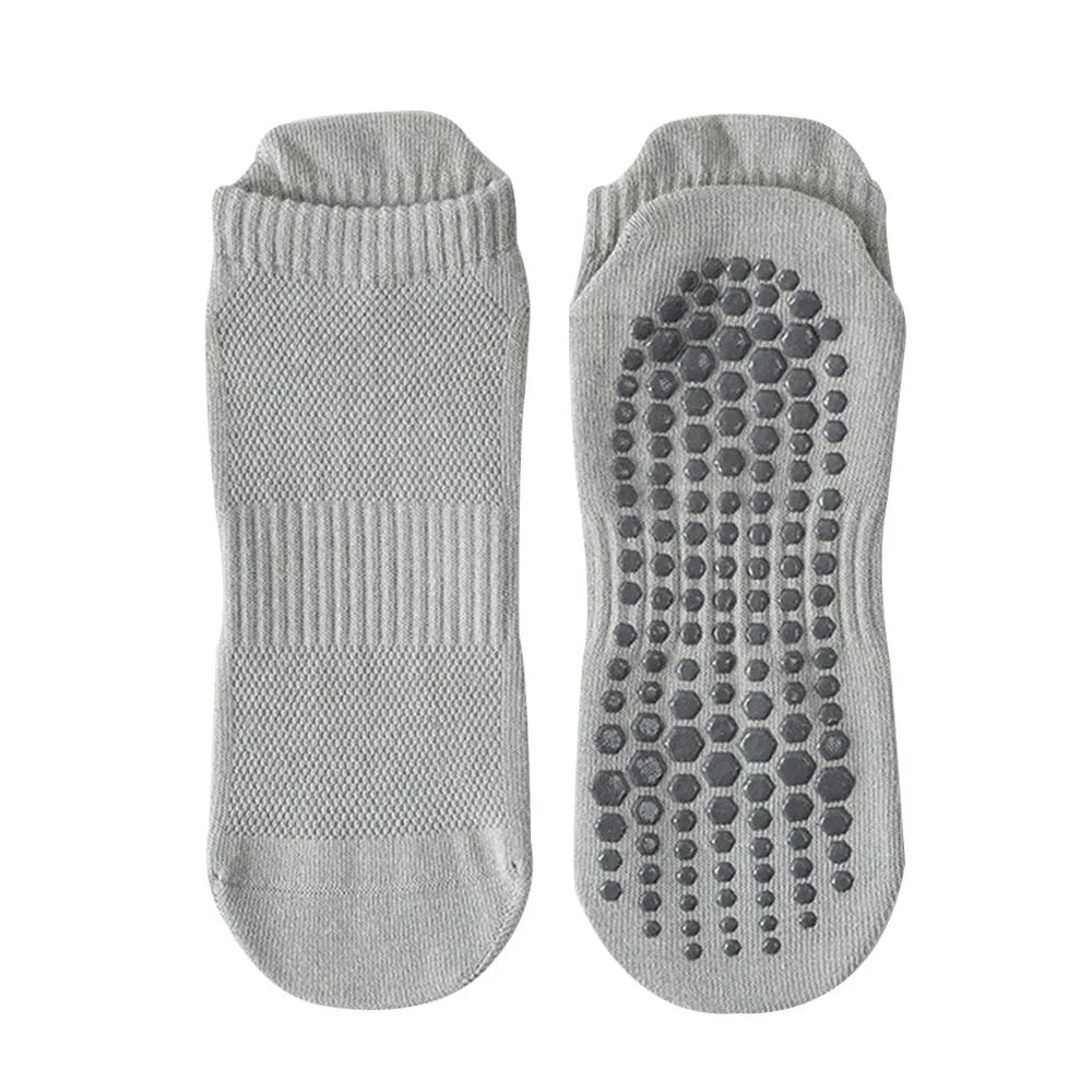 Yoga slipper Socks Men Cotton Thin Silicone Non-slip Grip Pilates Low-ankle Sock