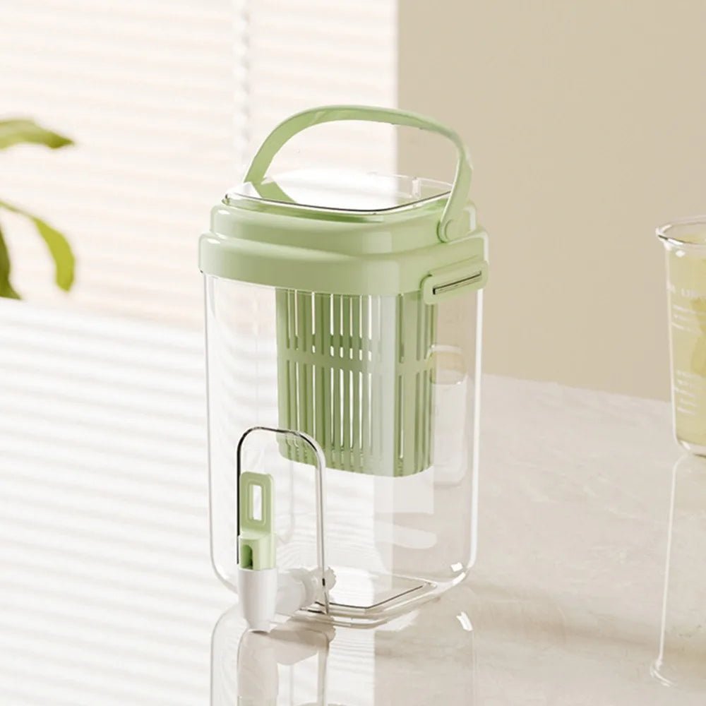 2L Cold Water Pitcher Faucet with Filter Beverage Bucket Refrigerator Beverage Dispenser Large Capacity Summer Drink Container