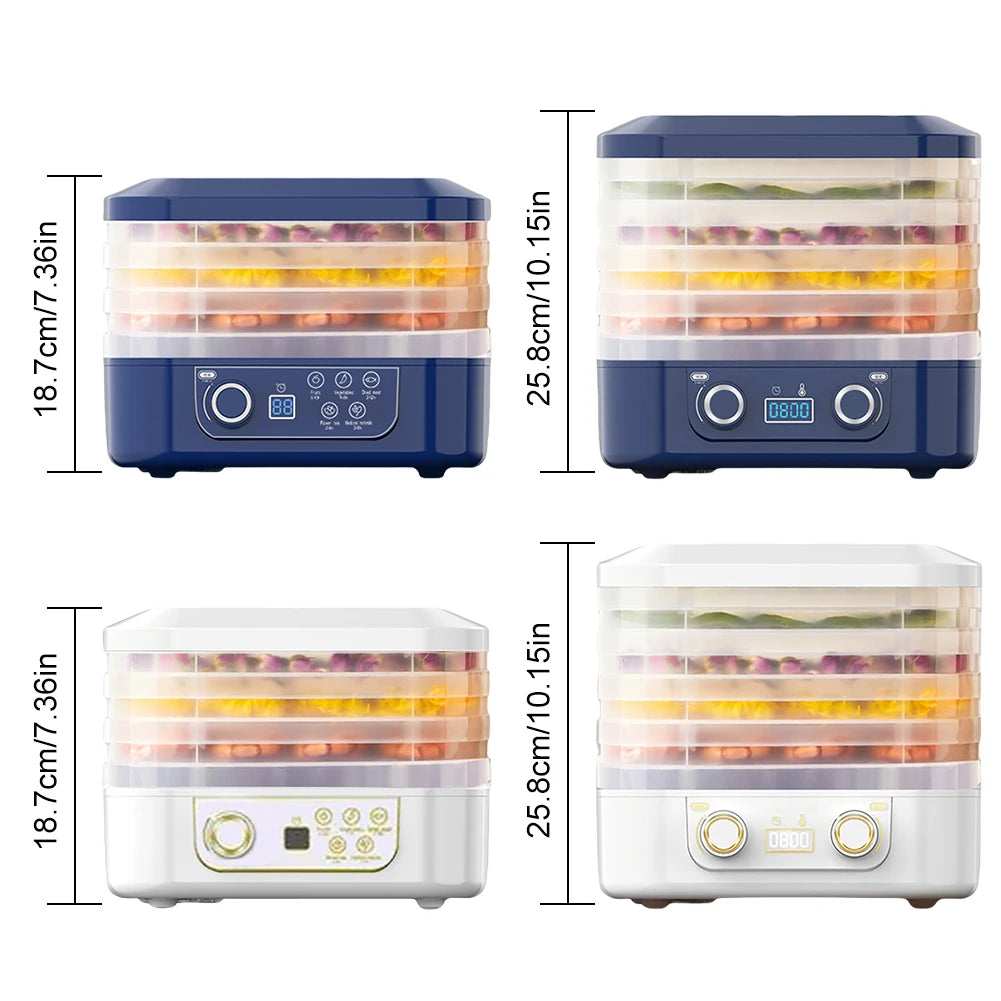 Fruit Jerky Maker 220V Temperature Adjustable 0-70 Degree Meat Food Dehydrator Machine for Fruits Meat Vegetables Candy & Snacks