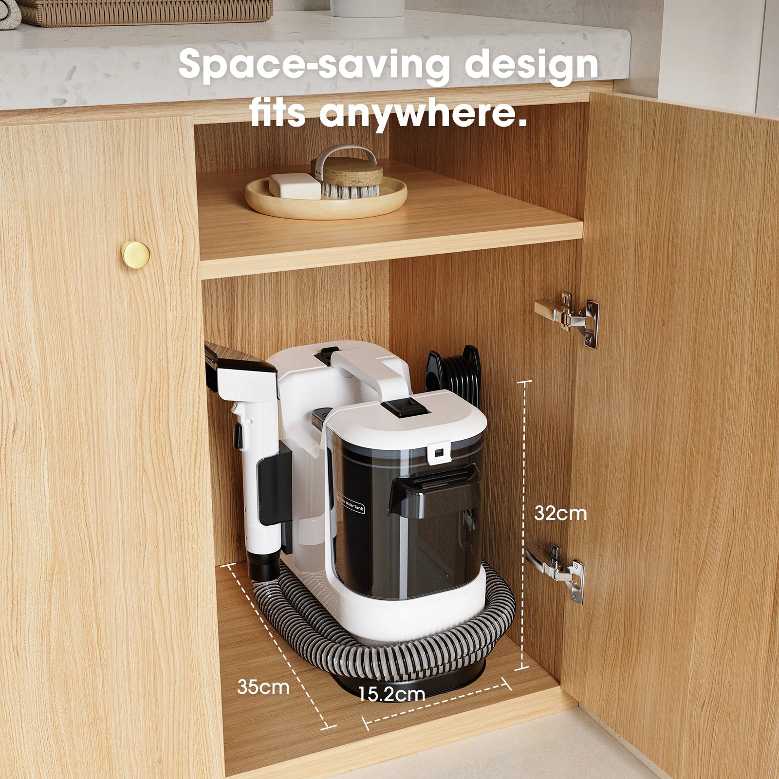 Powerful Carpet Cleaner 15kPa Lubluelu V6 w/ 1.75L Dual Tanks, 5M Cord 1.7M Hose - Deep Clean Sofa Mattress Car Seat Pet Stains