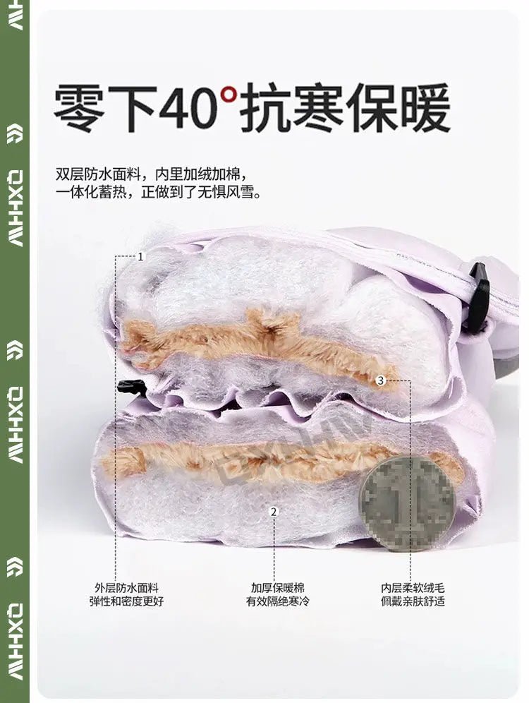 Winter Gloves for Men and Women To Keep Warm and Cold-proof Electric Vehicles Outdoor Rain-proof Ski Gloves for Men's Riding