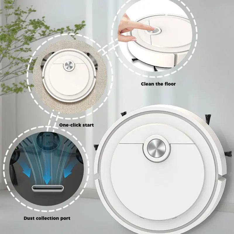 Robot Vacuum, Sweeping and Mopping Integrate, Fully Automatic Mini Intelligent Vacuum Cleaner - Household Cleaning