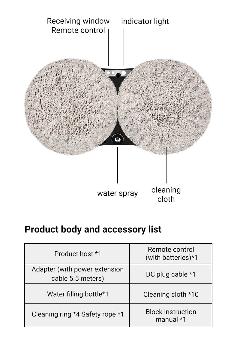 Vacuum Window Cleaning Robot Window Cleaner Electric Glass limpiacristales Remote Control