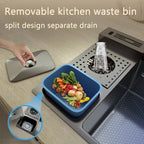 Stainless Steel Kitchen Sink With Waterfall Extra Large Single Bowl Digital Display Multifunctional Dishwashing Sinks