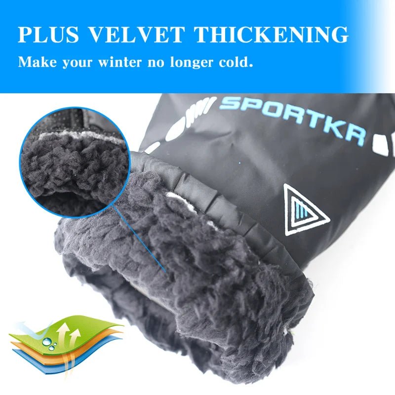 Winter Gloves Men Outdoor Waterproof Warm Mitten Gloves Unisex