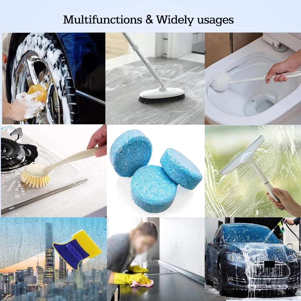 Effervescent Car Glass Cleaner – Solid Windshield Tablets - Motionshop