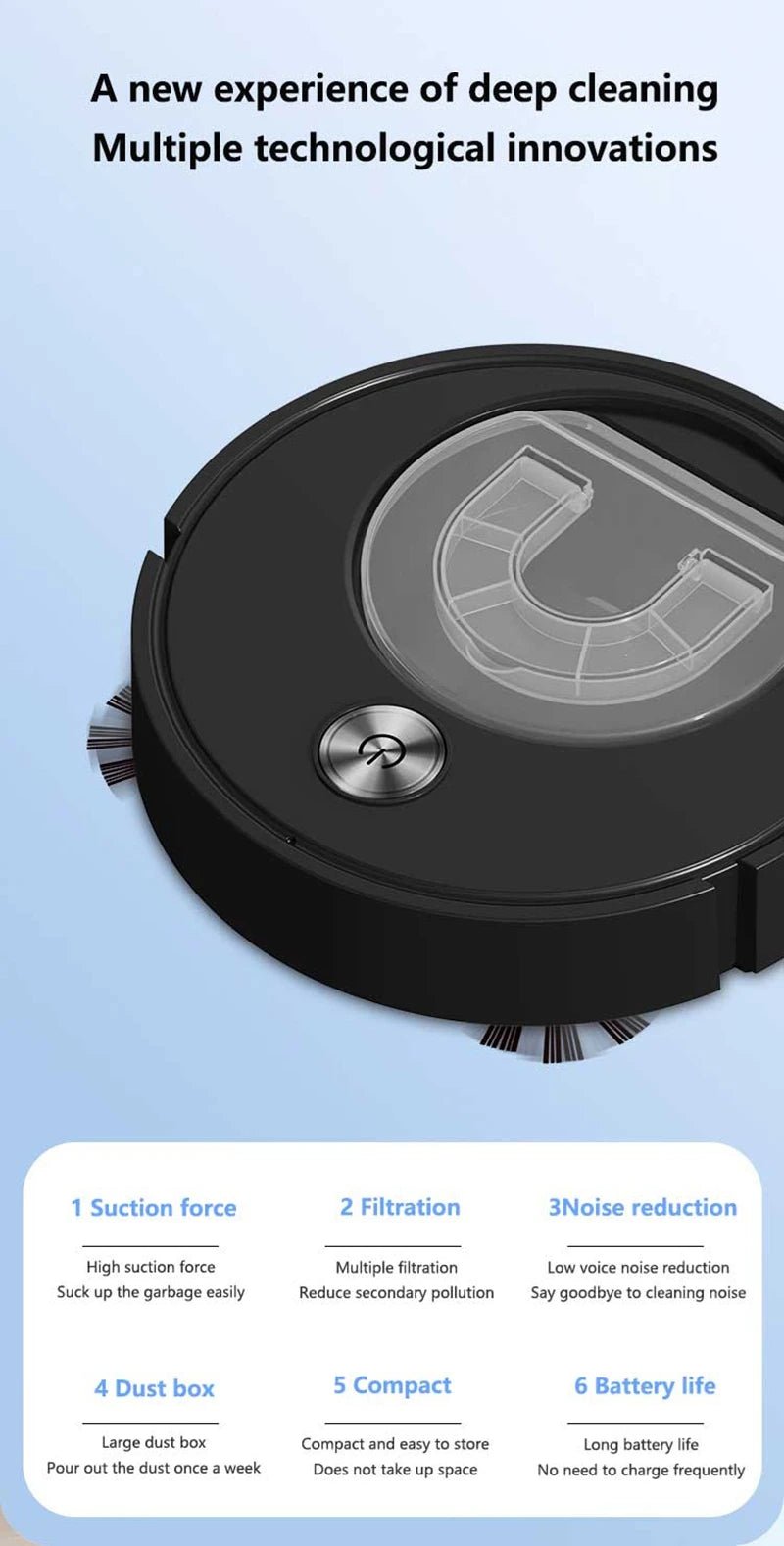 Fully Automatic Robot 3-in-1 Efficient Cleaning Scanning Rechargeable Sweeping Robot