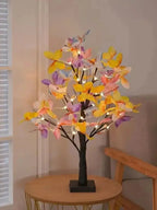1Pc 23.62inch Colorful Butterfly Artificial Birch Tree Lights