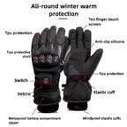 Electric Heated Gloves 5-7.4V Winter Waterproof Ski Gloves Warm Men Women Snow Warm Cycling Gloves Cold Weather Driving Biking