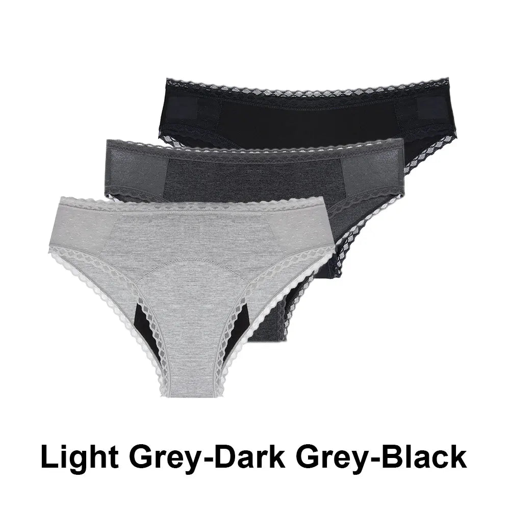 3Pcs/Set Absorbent Menstrual Panties - Motionshop