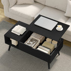 WOLTU Height-Adjustable Coffee Table Living Room Table with Hidden Storage Lifting Board Folding Table for Side Sofa Decor Home