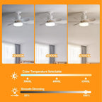E27 with Remote LED 40W Ceiling Fan Light Dimming Function Suitable for Living Room Study and Home use 85-265V