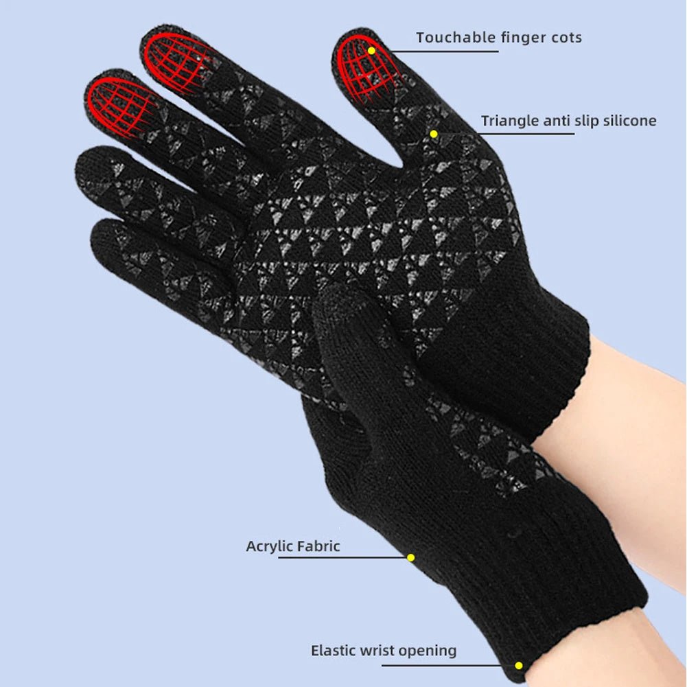 Electric Heated Gloves Winter Warm Gloves USB Touch Screen Gloves