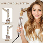 Hatteker Foldable Hair Dryer for Women Multi-Function Hot Air Brush Straight And Curly Blow Styler Lightweight Travel Dryer
