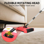 Manual Carpet Sweeper 180° Rotating Brush 3 Layer Horse Hair Non-Electric Lightweight Multi Surface Pet Hair Dust