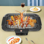 Electric Table Grill 2000W 6 Temperature Gears Grill Plate Electric Barbecue Grill Durable for Family Gathering Indoor Camping