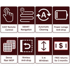 6000Pa Household window robot vacuum cleaner automatic water spray cleaning remote control electric window wiper glass wiper