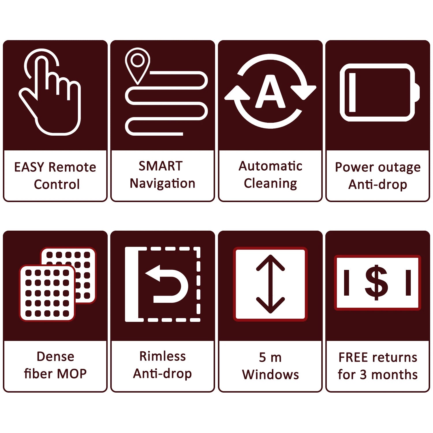 6000Pa Household window robot vacuum cleaner automatic water spray cleaning remote control electric window wiper glass wiper