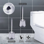 Long Handle Toilet Brush Silicone Toilet Brushes for BathroomToilet Cleaning Brush Bendable Silicone Brush Head - Motionshop