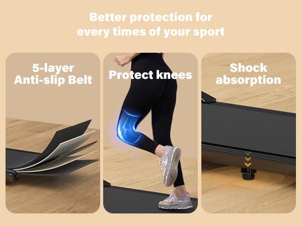 Walking Treadmill,2.5HP Motor,Anti-Slip Shock Absorption,Mini Treadmill for Home Office Remote Control Walkingpad Exercise